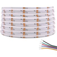 CCT RGB RGBW RGBCCT COB LED Strip Light High Density Flex FCOB LED Tape Light Dimmable FOB Linear Ribbon DC12V 24V 5M/Roll