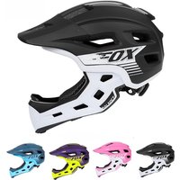 AliExpress BATFOX Bike Helmet Kids Full Face Detachable Child Cycling Bicycle Sport Knee Pads Set safety hat Skateboarding Skating Helmets