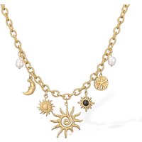 NEWBUY 2025 Fashion Gold Color Stainless Steel Jewelry Non-Fading Bohemian Style Choker Necklaces For Women Summer Accessories