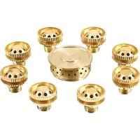 9 PCS Brass Household Stove Nozzles 9 Cores Household Stove Accessories Stove Copper Nozzle Fierce Fire Stove Parts