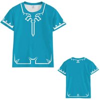 New Game The Legend Tears of the Kingdom Link Cosplay t-shirt Breath Wild T shirt Princess Costumes Adult Summer Tops
