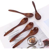 Natural Wood Spoon Bamboo Cooking Utensil Coffee Kitchen Teaspoon Tableware Accessories Spoon Teaspoons for Tea Stirring Spoon