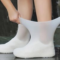 AliExpress NONE 3 Pairs Boots Waterproof Shoe Cover Silicone Material Unisex Shoes Protectors Rain Boots for Indoor Outdoor Rainy Days Reusable