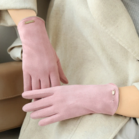 AliExpress Bigsweety Women Touch Screen Gloves Autumn Winter Keep Warm Mittens Thin Suede Solid Cycling Drive Suede Fabric Elegant Windproof
