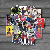 AliExpress sleeping momo 22Pcs High Quality Daft Punk Chibi Cartoon Pvc Waterproof Kids Stationery Toy Stickers for Laptop Luggage Skateboard Guitar Bike