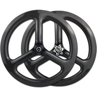 AliExpress NONE Carbon 16" 349 Wheelset Disc Brake Clincher Three Spoke Folding Bike Wheels 16inch Tri-Spoke Wheelset 9/10/11 Speed