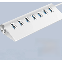 Aluminum Alloy USB 3.0 HUB 7 Ports High Speed Multi Splitter Adapter Up To 5Gbps Docking Station Expander for Laptop Computer PC