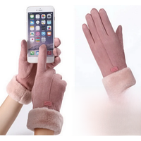 AliExpress ZOCI Women Winter Thick Plush Gloves Fashion Warm Suede Outdoor Guantes Lady Touchscreen Driving Gloves Sports Cycling Mittens
