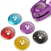 AliExpress NONE LUNJE Bicycle Headset Cap Burnt MTB Road Bike Stem Headset Top Cover with Screw for 28.6mm Fork Head Tube Cycling Accessories