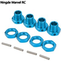 4 PCS Wheel Hex Screws Aluminum Wheel Hex Coupler 17mm Upgrade Accessories Parts Kit for HSP 1/8 RC Car Track Car Parts