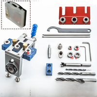 Upgrade Woodworking 3 In 1 Doweling Jig Kit Fast Fixture Wood Dowel Punch Locator Pocket Hole Jig Cabinet Hole Drill Guide Tool