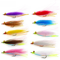Vampfly Crazy Dubbing Charlie Fly Carbon steel Hook Fast Sink Fishing Flies For Bonefish Bass Trout Saltwater Fishing Lure Bait