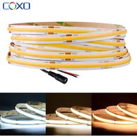 FCOB COB LED-Streifenlicht, 320 480 LEDs/m, 16,4 Fuß, UL-gelistet, flexibles Band mit hoher Dichte, 3000 4000 K, RA90, LED-Leuchten, DC12 V, 24 V