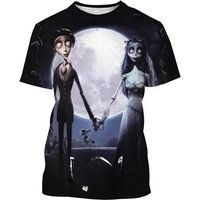 Summer Corpse Bride 3D Print T-Shirts Streetwear Men Harajuku Casual Oversized O-Neck Short Sleeved T Shirt Tee Tops Clothing
