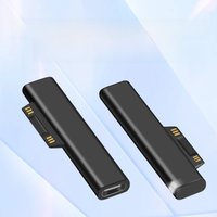 Surface Connector to USB-C Charging Adapter 15V 3A Type C Female to Surface Male for Microsoft Pro7/6/5/4 Surface Laptop