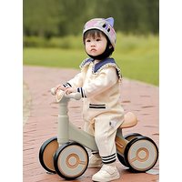 AliExpress NONE Four‑Wheel Toddler Balance Bike, Brown, Pedal‑Free Sliding Ride‑On Toy, Stable Anti‑Rollover Design For Indoor Outdoor Play, Suitable For 12‑36 Months Boys Girls
