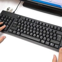 Multimedia 109 Keys Mechanical Gamer Keyboard Left Hand Ergonomic Keyboard+Dual USB HUB Keyboard Wired Keyboard for Laptop PC