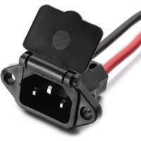 AliExpress E-bike Battery Charging Socket Electric Car Connector Charging Plug Universal Three Vertical 12AWG Cable for 36V 48V Vehicle