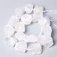 AliExpress vinswet 2-3cm Natural Clear White Quartz Beads Freeform Raw Minerals Crystal Nugget Stone Beads Gravel For Jewelry Making DIY 7-8Pcs