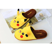Cartoon Pokemon Pikachu Slippers Winter Home Cotton Shoes Cute Indoor Warm Slipper For Couples Women Man Girls Boys Za