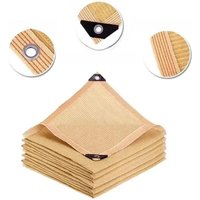 Outdoor Garden Sunshade Net, Terrace Sunshade Net, UV Protection, HDPE Sunscreen Cloth Sunshade, Car Swimming Pool, Beige