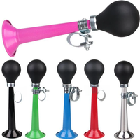 AliExpress NONE Bicycle Bike Cycling Metal Air Horn Bugle Trumpet Squeeze Rubber Bulb The bicycle bell is ringing