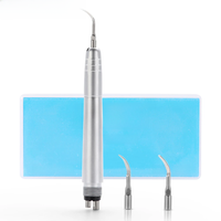 AZDENT Dental Ultrasonic Air Scaler Handpiece Super Sonic Scaling with 3 Tips Tooth Calculus Remover Cleaning Tool Dentistry Lab