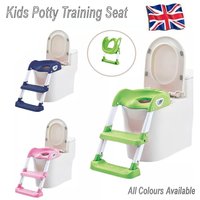 2-in-1 Kids Potty Training Seat with Steps, Non-Slip Toilet Ladder, Soft Mat & Splash Guard,Toddlers Bathroom Training Essential