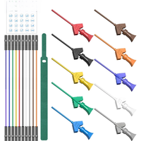 Cleqee P1512Pro SMD IC Test Hook Clips Test Leads Kit Mini Grabber Silicone Jumper Wire 26AWG Dupont Cables for Logic Analyzer