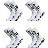 AliExpress NONE 4Pairs/Lot 2024 New ANTI SLIP Tapedesign Football Socks Mid Calf Non-Slip Soccer Sport Cycling Sports Mens Sock EU38-45
