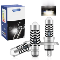 1Pcs H4 LED Dual Color Motorcycle Headlight Bulbs BA20D S2 P15D H6 6000K Hi/Lo Beam 12V Moto Fog Lamp Scooter ATV Accessories