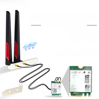 Wifi 6E M.2 AX210 5374Mbps Wifi Wireless Card Bluetooth 5.3 802.11ac/ax Tri Band AX210NGW With 10dbi Antennas For Win 10/11