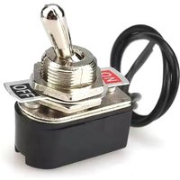 3A KNS-1 Toggle Switch 2 Terminal ON-OFF-ON 2 Positions 2 Pin Swithes 250V AC Opening 12mm Waterproof Switch Caps With wires