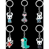 Game Hollow Knight Keychain Metal Keychains Cute Hornet Metal Enamel Pendant Key Holder Cartoons llaveros Souvenirs Gifts