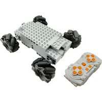 Technical MOC EV3 Mecanum Wheels 4WD Electric Building Block RC Vehicle Universal Omnidirectional Tires EV3 Educational Toys