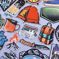 Outdoor Camper Embroidered Adventure Patches on Clothes Thermal Fusible Appliques For Backpack Mountaineering Iron on Patch