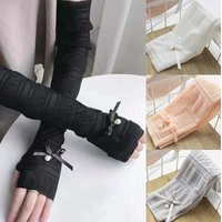 AliExpress IHGSNMB Women Arm Warmer Cute Summer Sun Protection Long Fingerless Gloves Outdoor Cycling Driving Thin Breathable Sunscreen Arm Sleeve