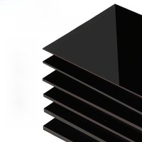 Double Sided Glossy Black Acrylic Sheet Thick 2mm-10mm Organic Glass Board PMMA Plate 100x100~300x300mm Customizable Any Size