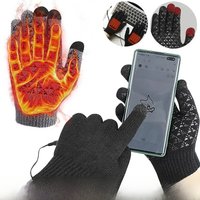 AliExpress SUNDICK USB Heated Knitted Gloves Full Finger Gloves Non-Slip Touch Screen Gloves Thicken Winter Cycling Gloves for Men Women
