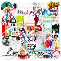 AliExpress Running Stickers 50PCS Run Stickers Pack Sport Stickers Vinyl Waterproof Stickers for Water Bottle Car Bicycle Phone
