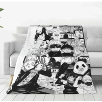 Jujutsu Kaisen Anime Manga Gojo Satoru Itadori Yuuji Plush Throw Blankets Bedding Couch Personalised Warm Bedspreads