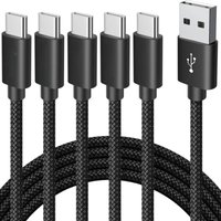 MIZIQIER 5Pack USB A to USB C Cable 3A Fast Charging Type-c Cable for iPhone 15 16 Series, Samsung Galaxy S24, S24+, Note20 more