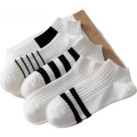 5 Pairs Summer Cotton Man & Woman Short Socks Fashion Breathable Boat Socks Comfortable Casual Socks White and Black