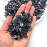 AliExpress NONE 100g Bulk Iolite Natural Stone Cordierite Stones Crystals Chips Gravel Rock Crystal Healing Raw Gemstone Home Garden Decoration