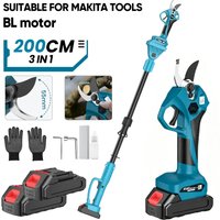 Kabellose bürstenlose Hochastschere 40MM Elektrische Gartenschere 2M Verlängerungsstange Gartentrimmer für Makita-Akku