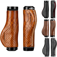 AliExpress NONE Ergonomics Bicycle Grips leather Bar Ends Plugs MTB Grips lock on road bike for brompton bicycle grip