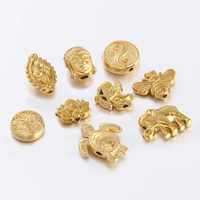 3Pcs Buddha/Angel/Lotus/Tai Chi Beads Charms For Jewelry Making Stainless Steel Lovely Animal Turtle Bead DIY Necklace Bracelet