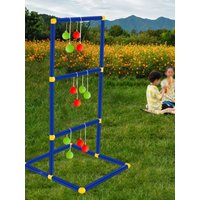 Ladder Ball Toss Game Set for Lawn Backyard Family Interactive Game Children's Ladder Golf Stand Portable Indoor Outdoor Sports