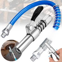 10000PSI Grease Gun Coupler Nozzle Oiling Double Handle High Pressure 10000 PSI Quick Release Lock Oil Injection Syringe Car