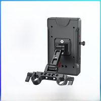 SmallRig V Mount Battery Adapter Plate With 15 mm Rod Clamp & Adjustable Arm for Sony for Canon Cameras & Camcorders -3204B
